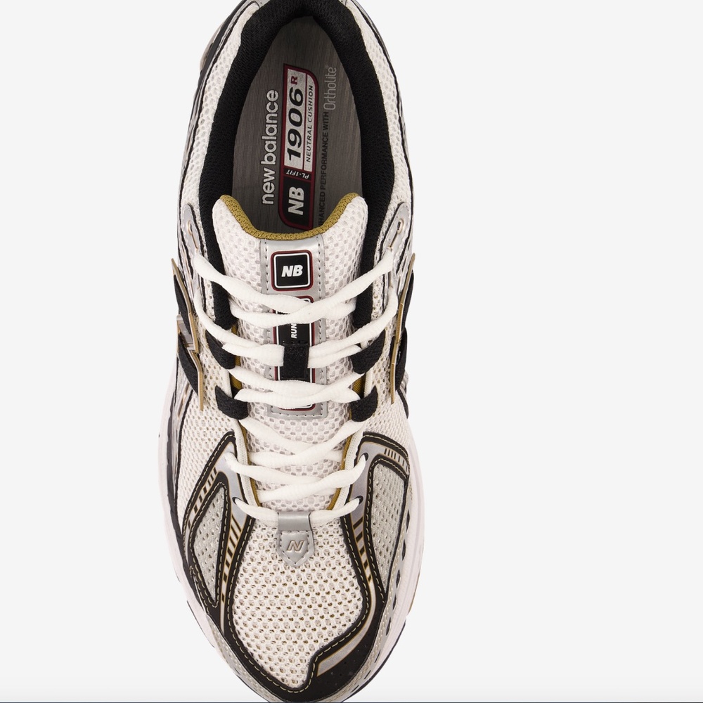 [Like New!] NEW BALANCE 1906R Black / White / Gold Metallic: Sz M5 / W 6.5 - Picture 3 of 14